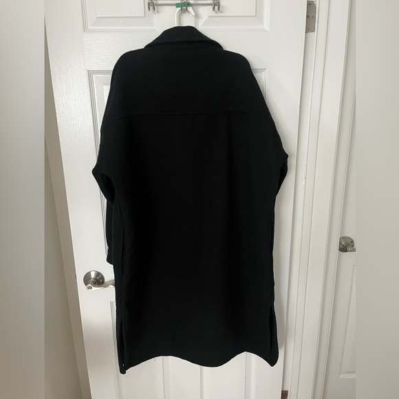 Black Oversized Longline Jacket - Picture 4 of 4